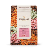 Czekolada aromatyzowana truskawkowa Callets 2,5 kg torba  | CALLEBAUT, STRAWBERRY-E4-U70