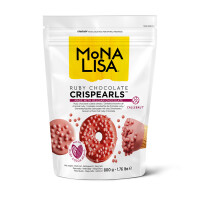 Posypka dekoracyjna Crispearls - herbatnik oblany czekoladą różową Ruby 0,8 kg | MONA LISA, CHR-CC-2CRISE0-02B