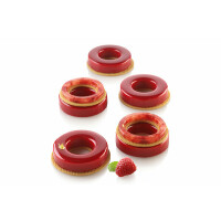 Zestaw form do ciast i deserów - 11x 32 ml, 60x13 mm + wycinarka | SILIKOMART, Kit Loop 32