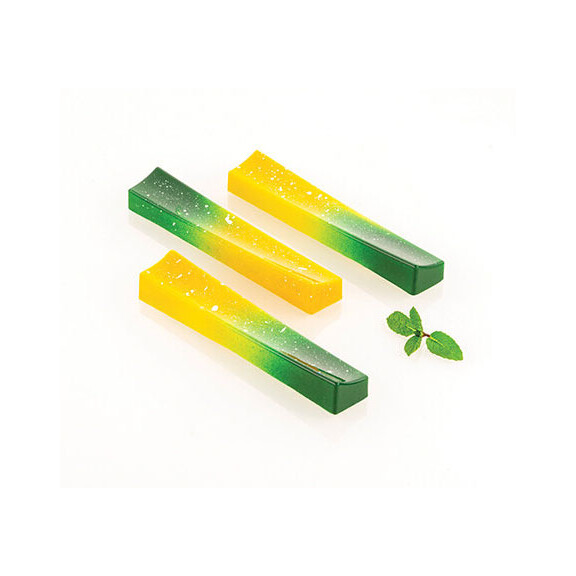 Forma z tritanu do batoników z czekolady - fala, 10 szt. x 120x20x15 mm - Onda-B | SILIKOMART, Chocado