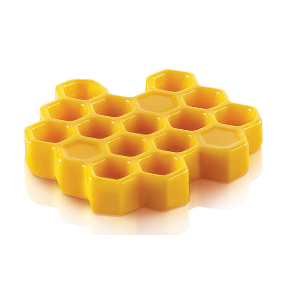 Silikonowa forma do wykończenia deserów 3D - plaster miodu 12x 45x8 mm, 8 ml | SILIKOMART, Miel 8