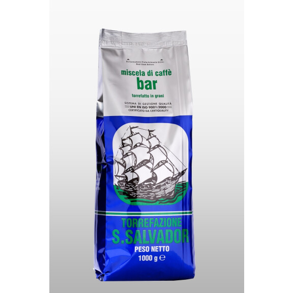 Kawa ziarnista 65% Arabika, 35% Robusta, 1 kg | SAN SALVADOR, Miscela Blu