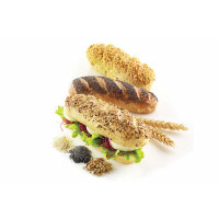 Forma silikonowa do mini bagietek 4x 170x55x20 mm | SILIKOMART, Mini Baguette Bread