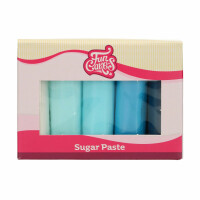 Zestaw lukrów plastycznych Multipack Blue 5x 100 g, odcienie niebieskiego | FUNCAKES, F20370