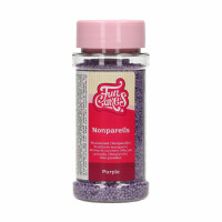 Posypka dekoracyjna Nonpareils 80 g, fioletowa | FUNCAKES, F51500