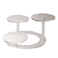 Stojak na tort z plexi 3 półki, wysokość 260 mm, transparentny – 80A1500 | MARTELLATO, Loop