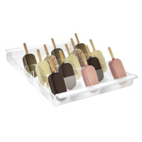 Ekspozytor z plexi do lodów – 48 gniazd, 370x235x39 mm - 10E006 | MARTELLATO, Stecco Moulds