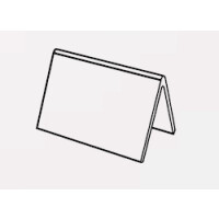 Wolnostojąca plastikowa tabliczka, 85x50,5 mm, 10 sztuk – 10SA001B | MARTELLATO, Total White