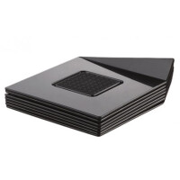 Tacka antypoślizgowa do ciast, deserów i monoporcji 8,5x8,5 cm, kwadratowa - czarna, 100 szt. | SILIKOMART, Trays