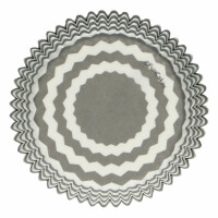 Papilotki do pieczenia babeczek śr. 5 cm, 48 szt. szaro-białe zygzaki | FUNCAKES, FC4210
