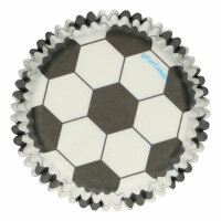 Papilotki do pieczenia babeczek śr. 5 cm, 48 szt. piłka nożna | FUNCAKES, FC4021
