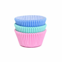 Papilotki do pieczenia babeczek śr. 5 cm, 75 szt. trzy kolory pastelowe | HOUSE OF MARIE, HM7557