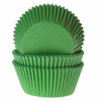 Papilotki do pieczenia babeczek śr. 5 cm, 50 szt. zielone | HOUSE OF MARIE, HM0091