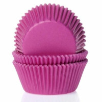Papilotki do pieczenia babeczek śr. 5 cm, 50 szt. różowe | HOUSE OF MARIE, HM0060