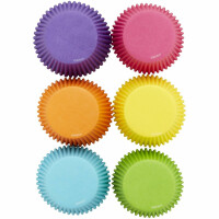 Papilotki do pieczenia babeczek śr. 5 cm, 300 szt. mix tęczowych kolorów  | WILTON, 05-0-0034