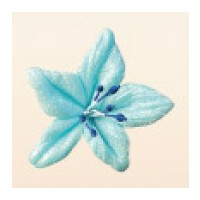 Kwiat gwiezdny pył z cukru 4 cm, niebieski, komplet 5 szt. | MAGMART, 041