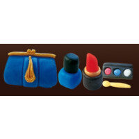 Zestaw kosmetyków, figurki z cukru, ciemny niebieski, komplet 5 szt. | MAGMART, ZKS01