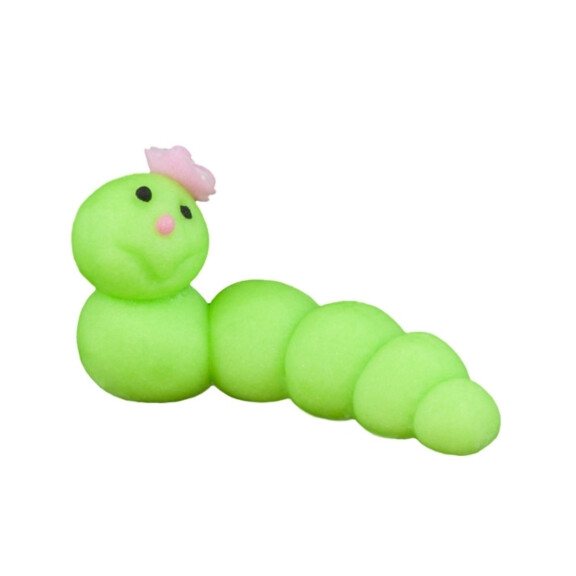 Gąsienica, figurka z cukru 6 cm, limonkowy | MAGMART, GW01