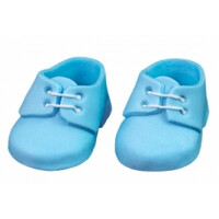 Buciki na chrzest, figurki z cukru 8,5x4x3 cm, niebiesko-biały, 1 para | MAGMART, CH CHB 4A NCH