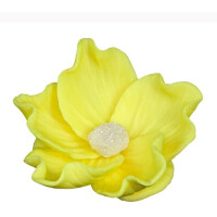 Kwiat dzika róża mała z cukru 8 cm, żółty | MAGMART, K 014M