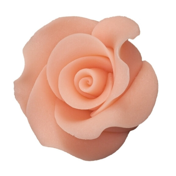 Kwiat róża "L" z cukru 6 cm, łososiowy | MAGMART, R L
