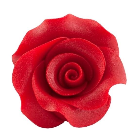 Kwiat róża "L" z cukru 6 cm, czerwony | MAGMART, R L