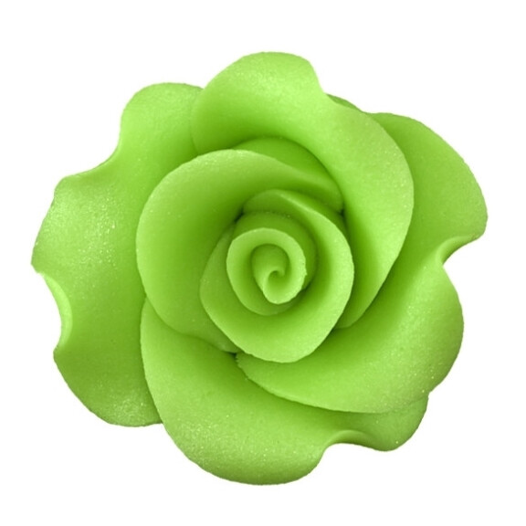 Kwiat róża "L" z cukru 6 cm, limonkowy | MAGMART, R L