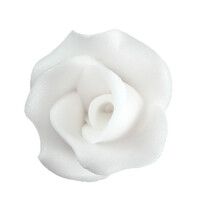 Kwiat róża duża z cukru 4 cm, biały | MAGMART, R 01