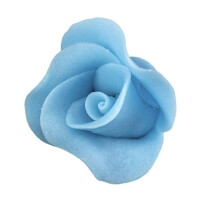 Kwiat róża średnia z cukru 3 cm, niebieski | MAGMART, RS 02