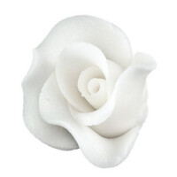 Kwiat róża średnia z cukru 3 cm, biały | MAGMART, RS 02