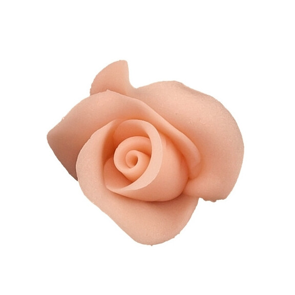 Kwiat róża średnia z cukru 3 cm, łososiowy | MAGMART, RS 02