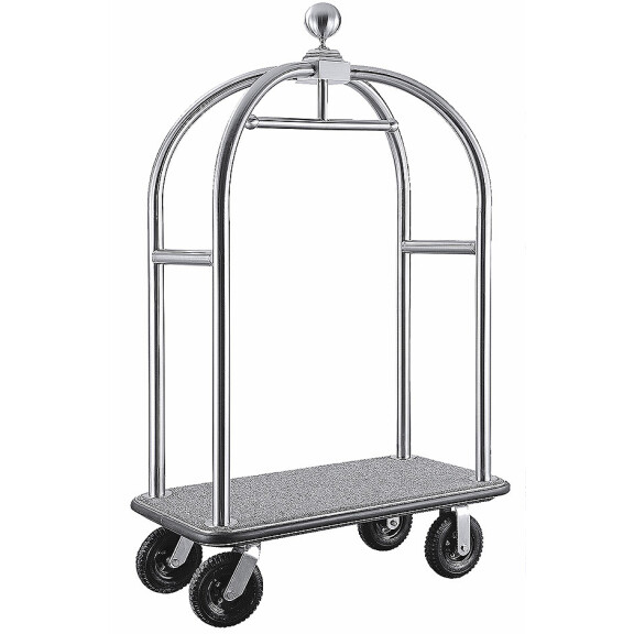 Wózek bagażowy 1100x610x1910 mm, inox | CONTACTO, 1650/112