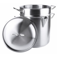 Garnek podwójny ze stali nierdzewnej z pokrywką, średnica 240 mm, 5 l | CONTACTO, 2129/240
