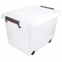 Pojemnik transportowy z polipropylenu z kółkami, 60 l, 530x400x379 mm | CONTACTO, 2552/060