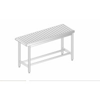 Stół wyładowczy rolkowy do zmywarek ze stali nierdzewnej 1100x634x850 mm | DORA METAL, DM-3278