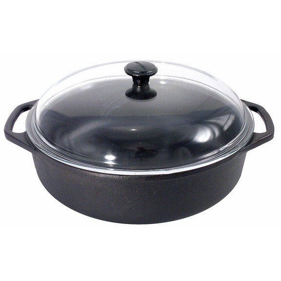 Garnek żeliwny z pokrywką Pyrex®, średnica 320 mm | CONTACTO, 5779/320