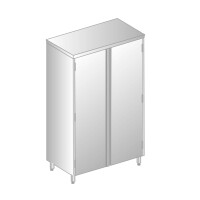 Szafa magazynowa podwójna ze stali nierdzewnej z półkami 800x600x1800 mm | DORA METAL, DM-3303.01