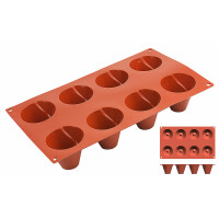 Forma silikonowa do 8 babek z tuleją 300x175x50 mm | CONTACTO, 6651/055