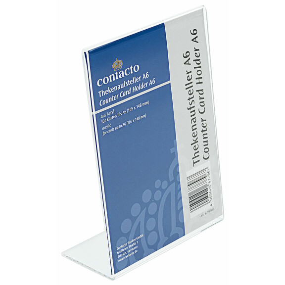 Stojak na karty menu w formacie A6, 105x148 mm | CONTACTO, 6779/006