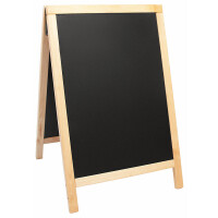 Tablica w drewnianej ramie w kolorze naturalnym, 550x850 mm | CONTACTO, 7695/080