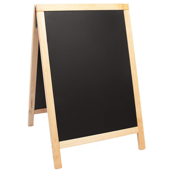 Tablica w drewnianej ramie w kolorze naturalnym, 550x850 mm | CONTACTO, 7695/080