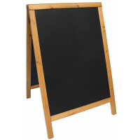 Tablica w drewnianej ramie w kolorze teku, 550x850 mm | CONTACTO, 7695/083