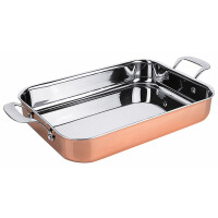 Brytfanna trzywarstwowa bez pokrywki, 5,2 l, 350x250x60 mm | CONTACTO, 8774/350