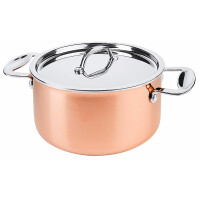 Garnek do zapiekania trzywarstwowy z pokrywką, o średnicy 240 mm, 6,2 l | CONTACTO, 8777/240