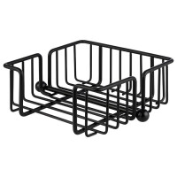 Serwetnik z czarnego metalu 19 x 19 x 7,5 cm | APS, Urban