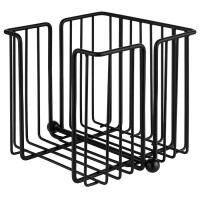 Serwetnik z czarnego metalu 19 x 19 x 18 cm | APS, Urban