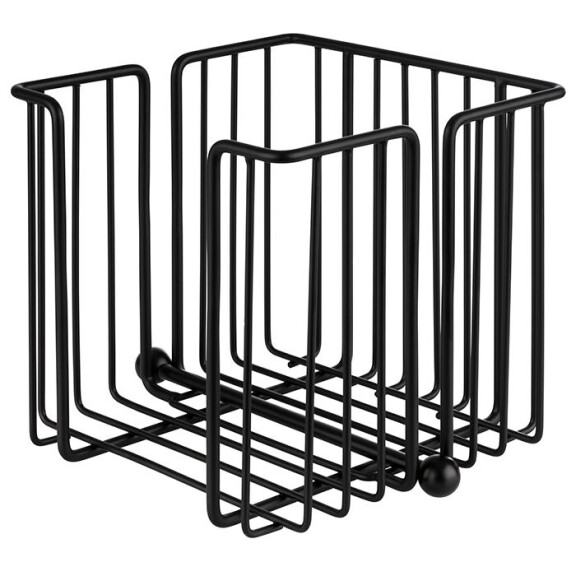 Serwetnik z czarnego metalu 19 x 19 x 18 cm | APS, Urban