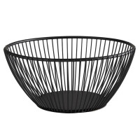 Okrągły koszyk metalowy o średnicy 20 cm | APS, Svart