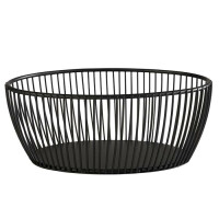 Owalny koszyk metalowy 20 x 15 cm | APS, Svart