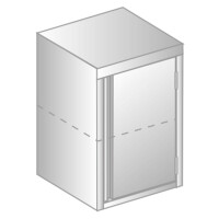Szafka wisząca ze stali nierdzewnej 500x400x600 mm | DORA METAL, DM-3312